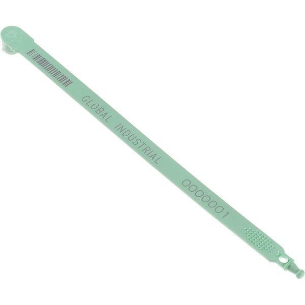 Plastic Truck Seal, 7-1/2L, 60 Lb. Break Strength, Green, 100PK
